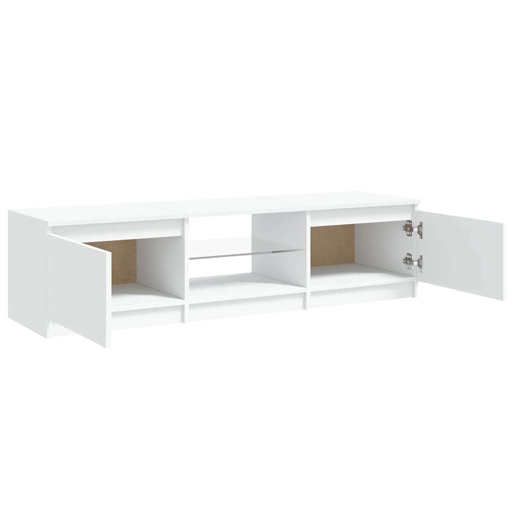 vidaXL Szafka pod TV z oświetleniem LED, biała, 140 x 40 x 36 cm