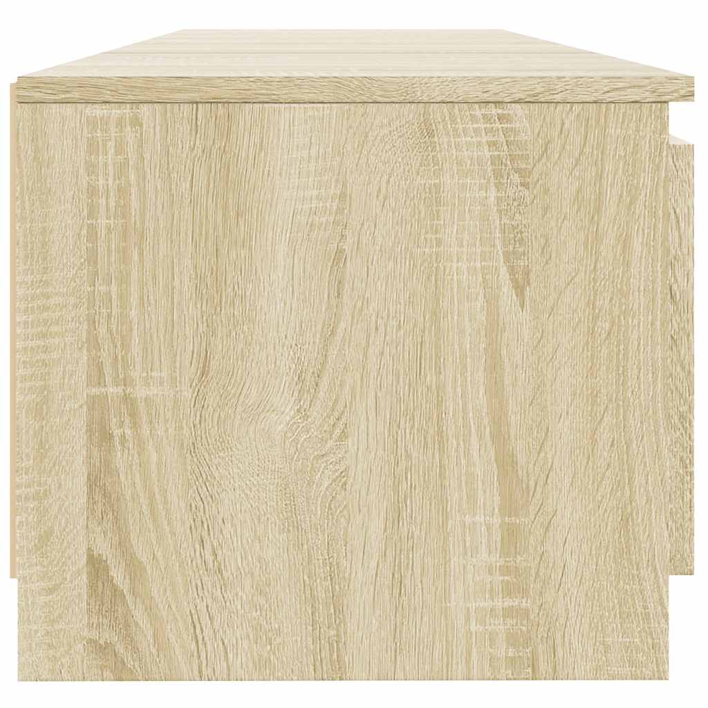 vidaXL Szafka pod TV, z LED, dąb sonoma, 140 x 40 x 36 cm