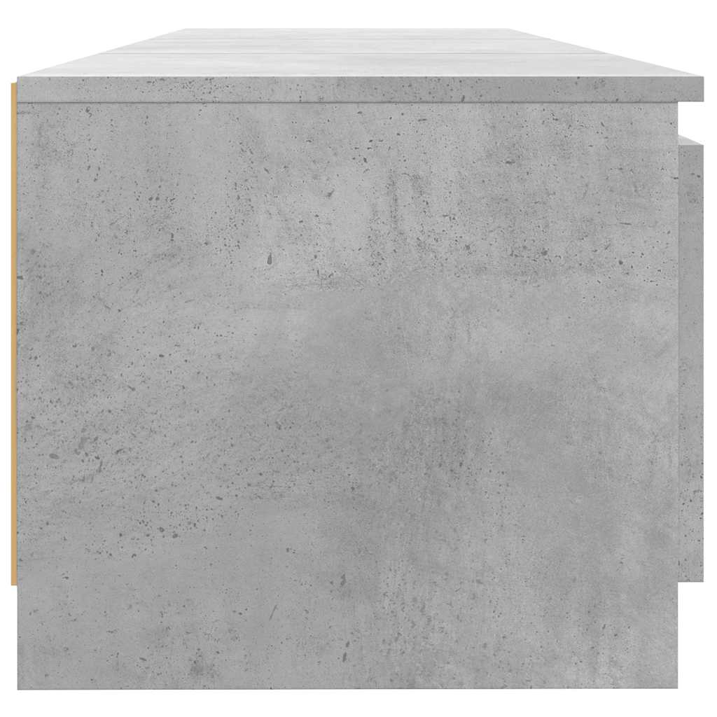 vidaXL Szafka pod TV z LED, szarość betonu, 140x40x36 cm