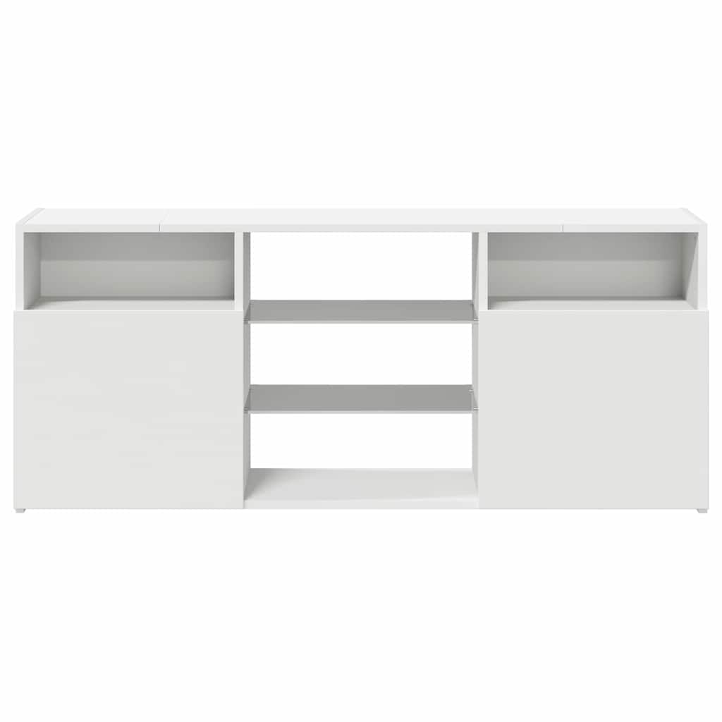vidaXL Szafka TV z oświetleniem LED, biała, 120x30x50 cm