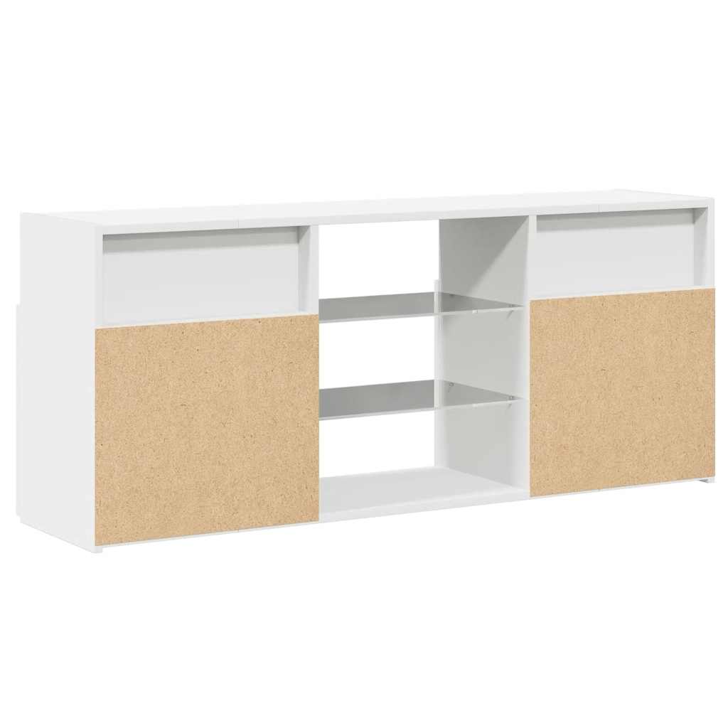 vidaXL Szafka TV z oświetleniem LED, biała, 120x30x50 cm