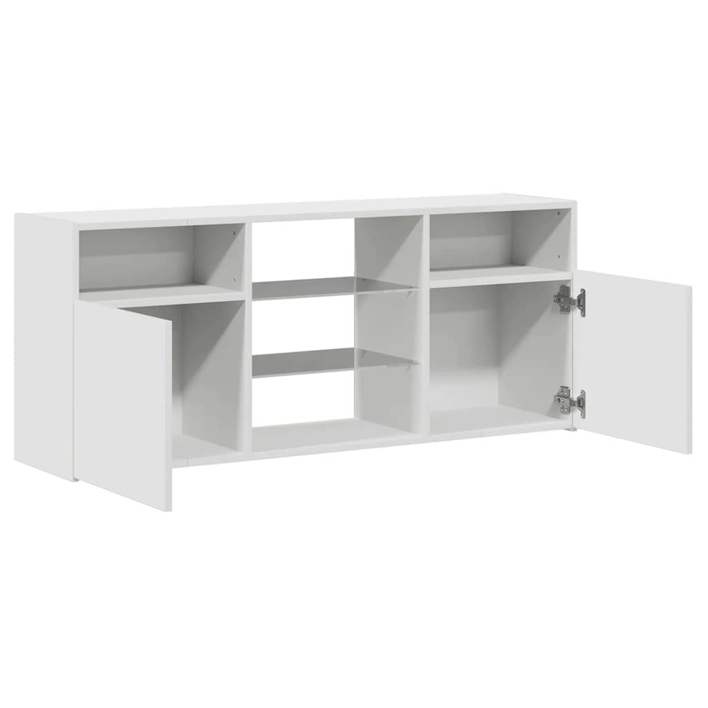 vidaXL Szafka TV z oświetleniem LED, biała, 120x30x50 cm