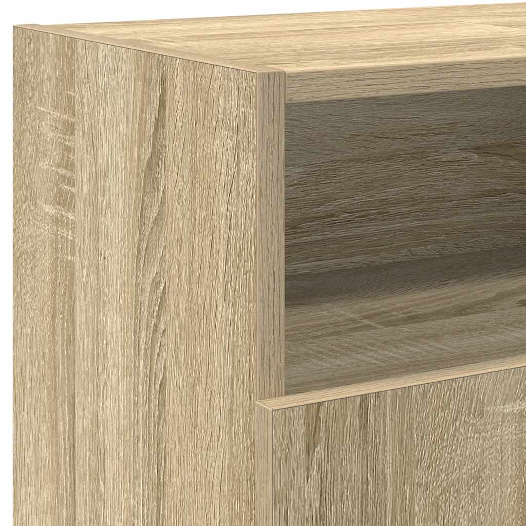 vidaXL Szafka TV z oświetleniem LED, dąb sonoma, 120x30x50 cm