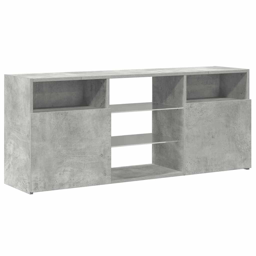 vidaXL Szafka TV z oświetleniem LED, szarość betonu, 120x30x50 cm