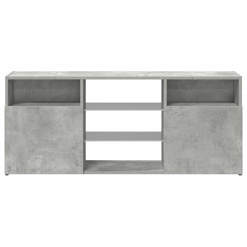 vidaXL Szafka TV z oświetleniem LED, szarość betonu, 120x30x50 cm