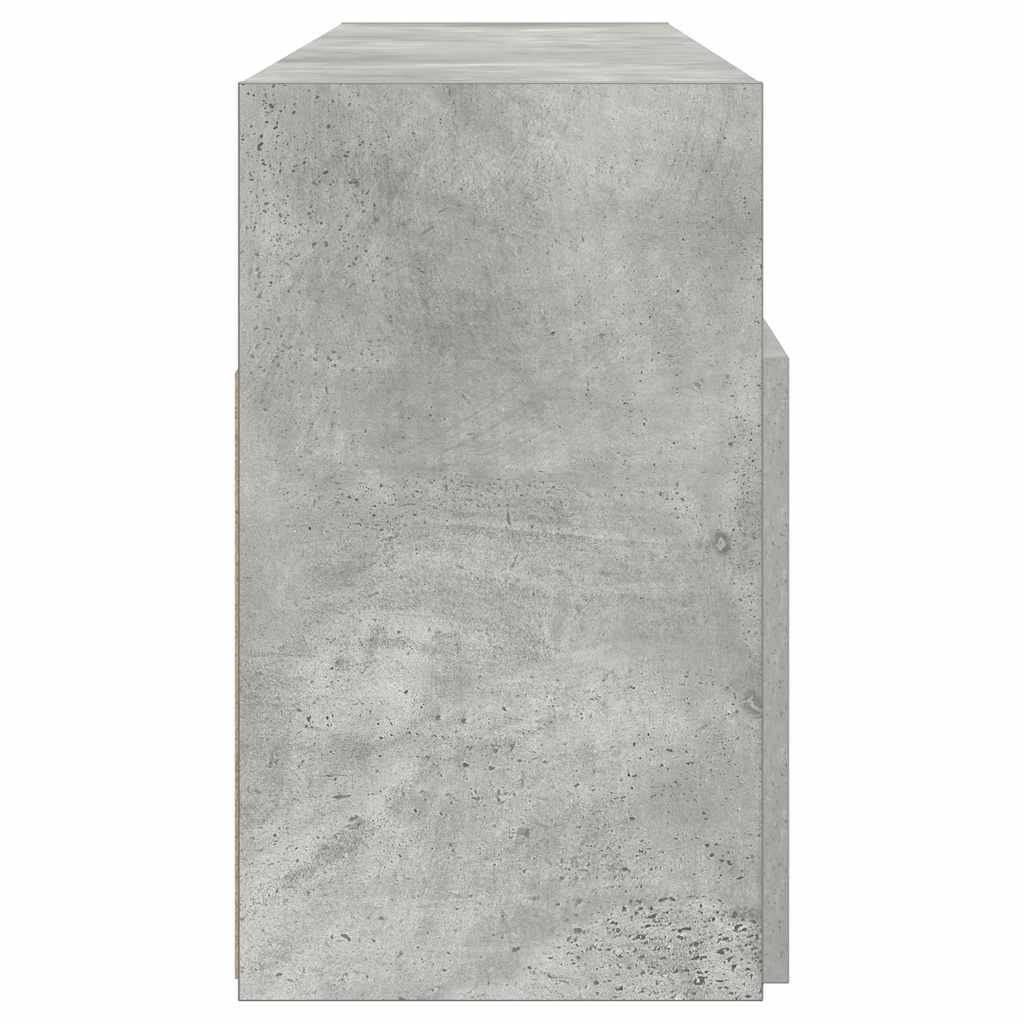 vidaXL Szafka TV z oświetleniem LED, szarość betonu, 120x30x50 cm