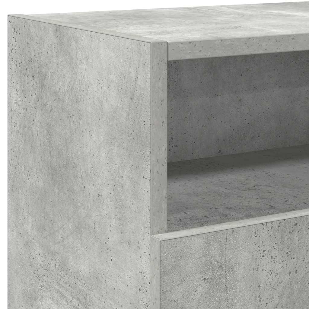 vidaXL Szafka TV z oświetleniem LED, szarość betonu, 120x30x50 cm