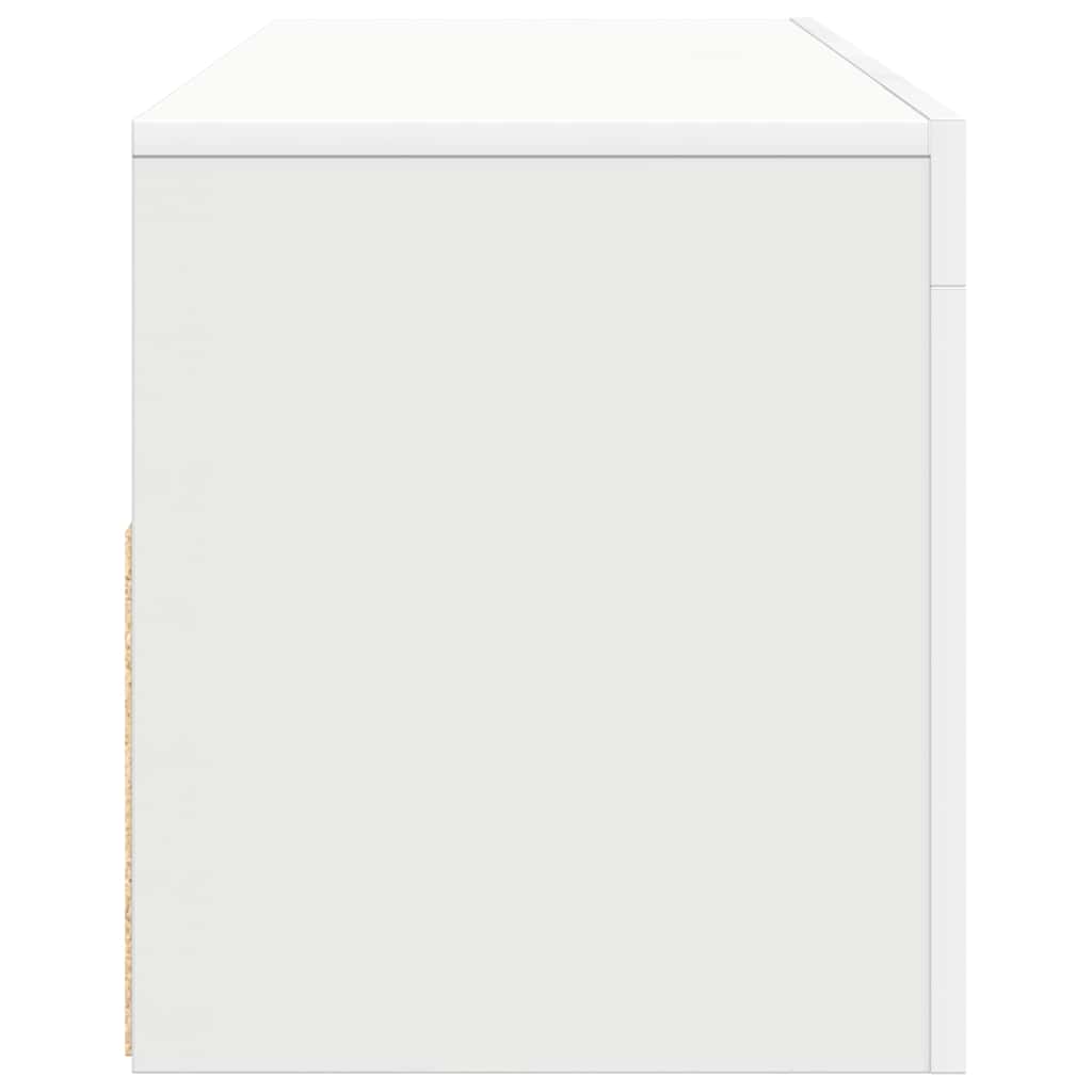vidaXL Szafka pod TV z oświetleniem LED, biała, 120x35x40 cm