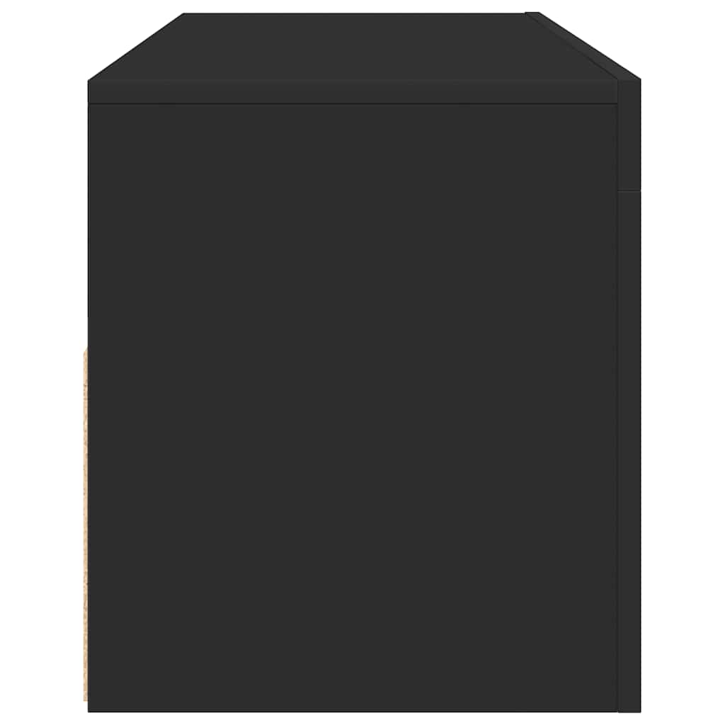 vidaXL Szafka pod TV z oświetleniem LED, czarna, 120x35x40 cm