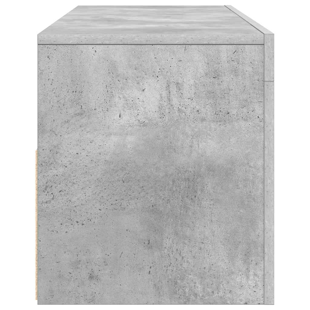 vidaXL Szafka pod TV z oświetleniem LED, szarość betonu, 120x35x40 cm