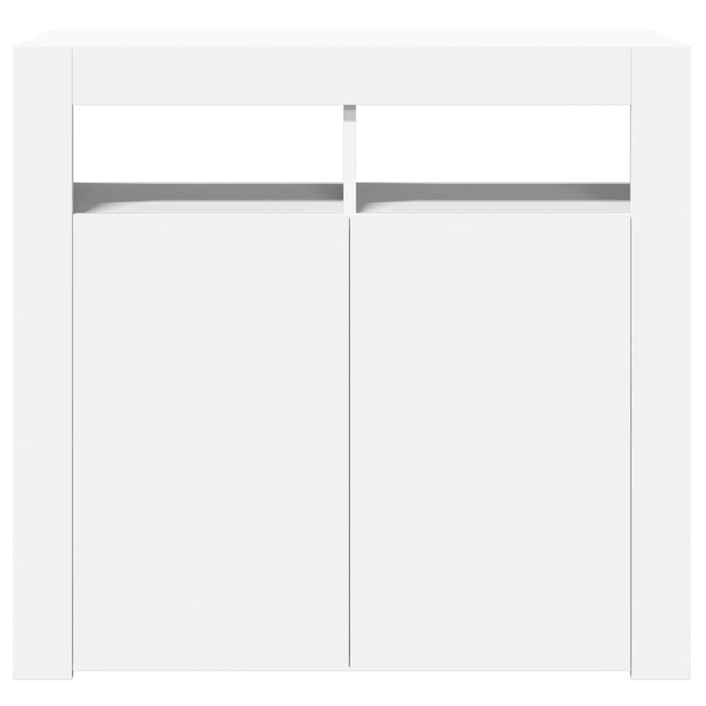 vidaXL Szafka z oświetleniem LED, biała, 80 x 35 x 75 cm