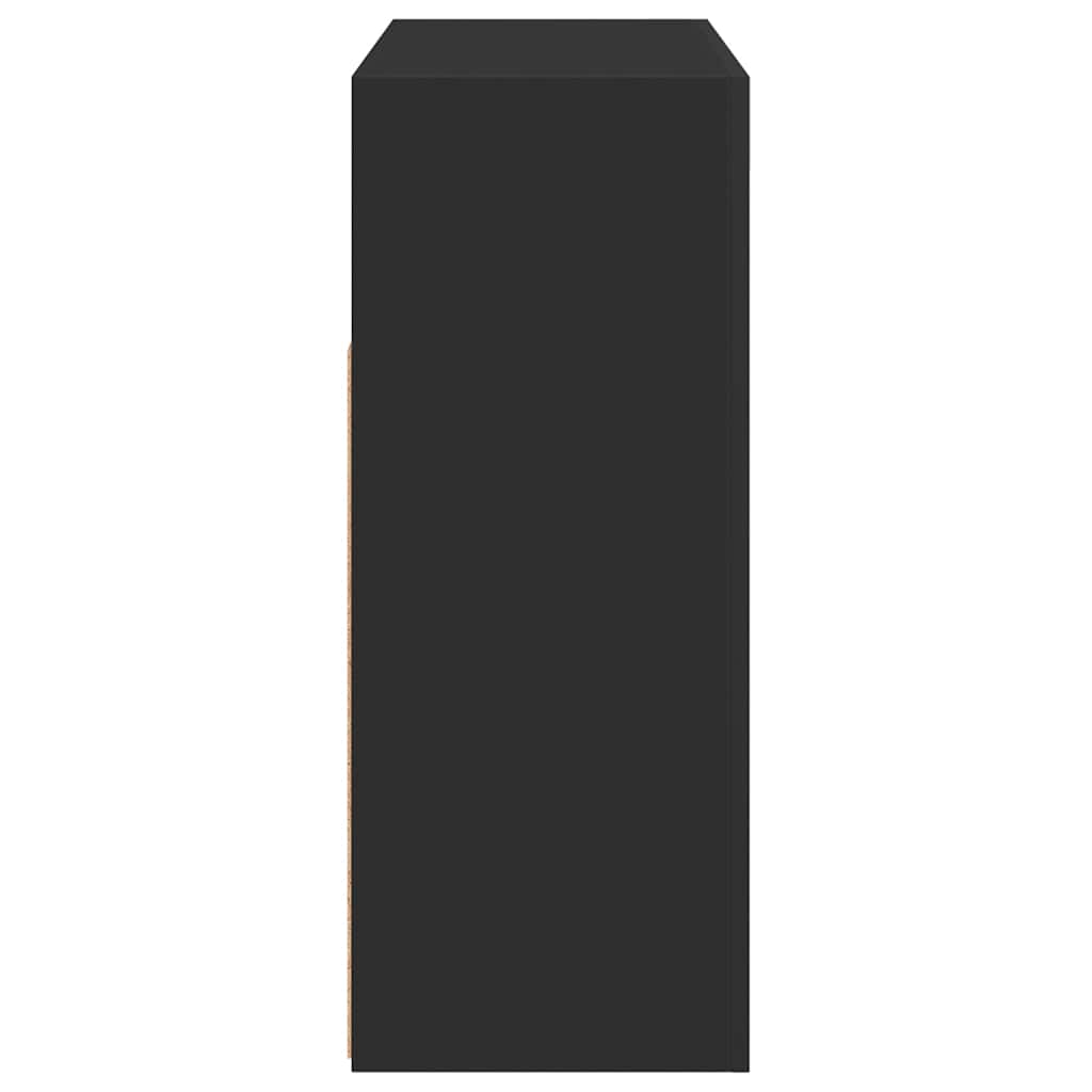 vidaXL Szafka z oświetleniem LED, czarna, 115,5 x 30 x 75 cm