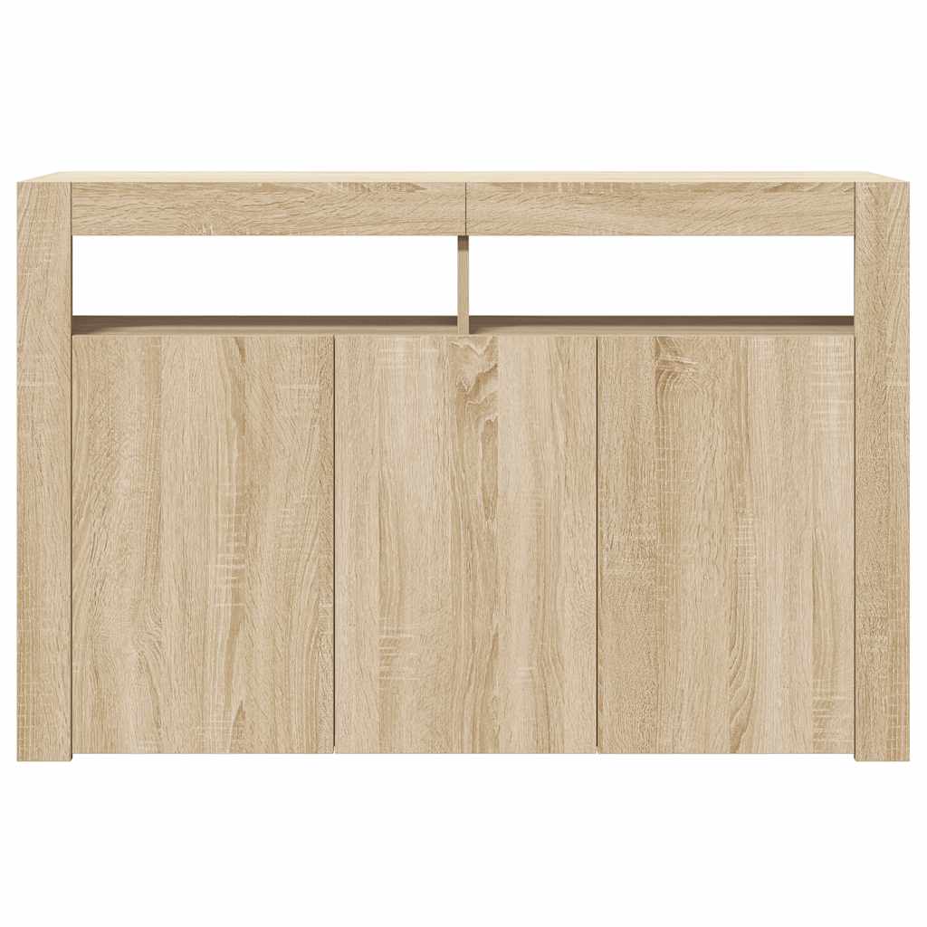 vidaXL Szafka z oświetleniem LED, dąb sonoma, 115,5 x 30 x 75 cm
