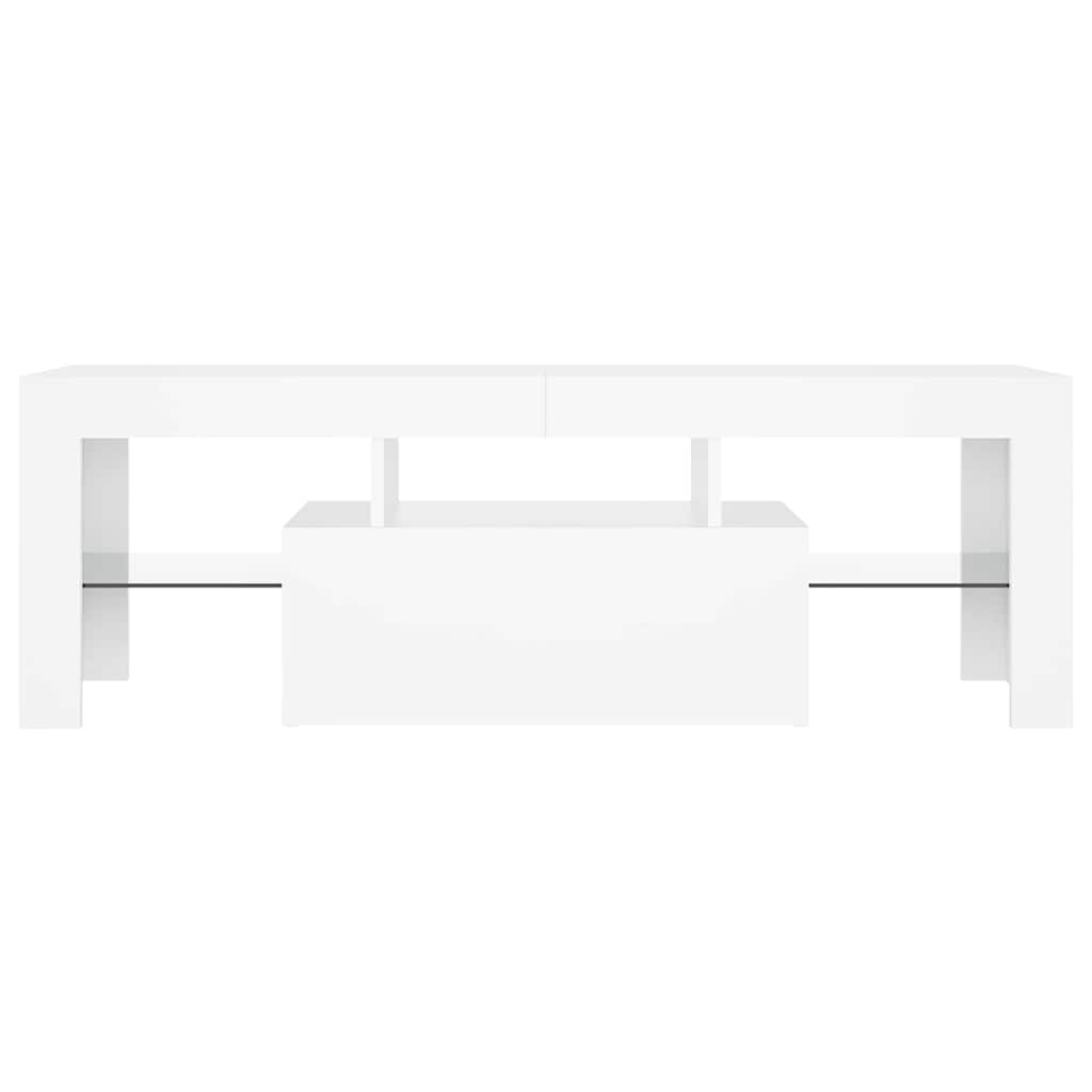 vidaXL Szafka pod TV z oświetleniem LED, biała, 120x35x40 cm