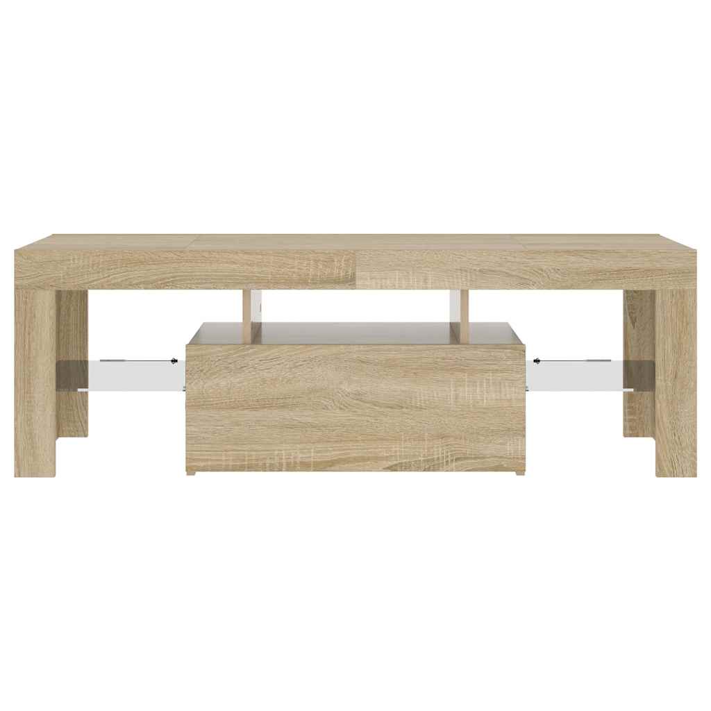 vidaXL Szafka pod TV z oświetleniem LED, dąb sonoma, 120x35x40 cm