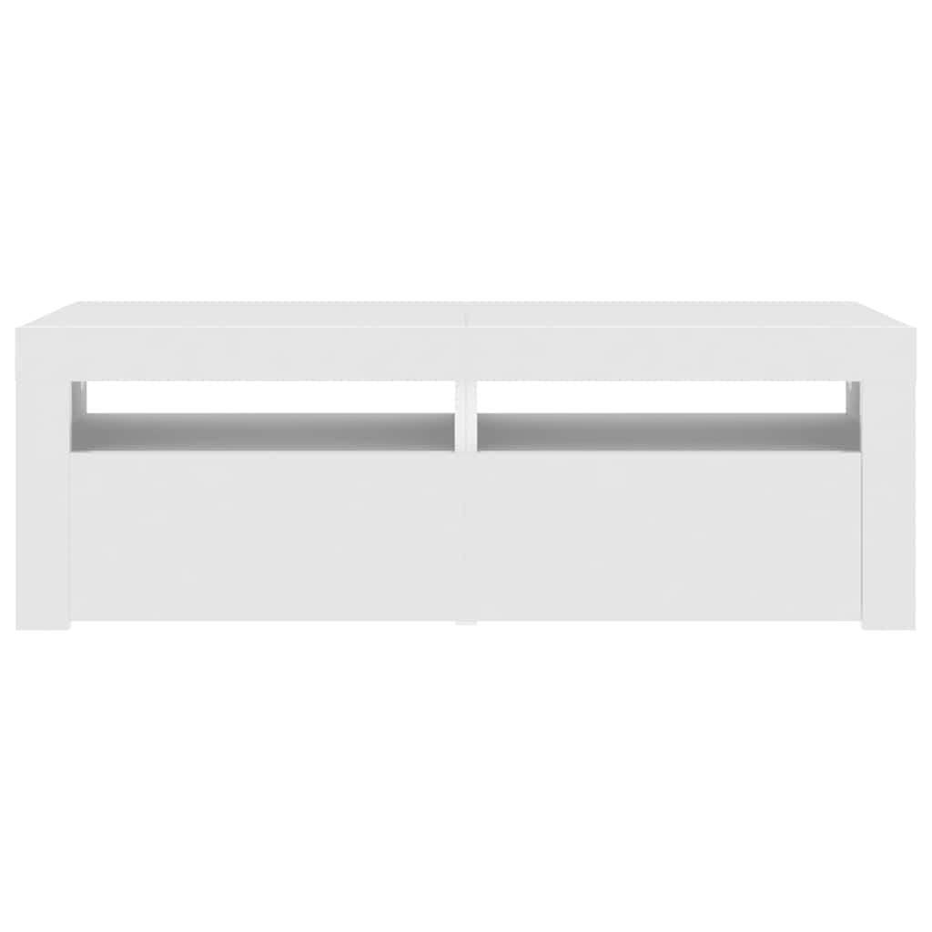 vidaXL Szafka pod TV z oświetleniem LED, biała, 120x35x40 cm