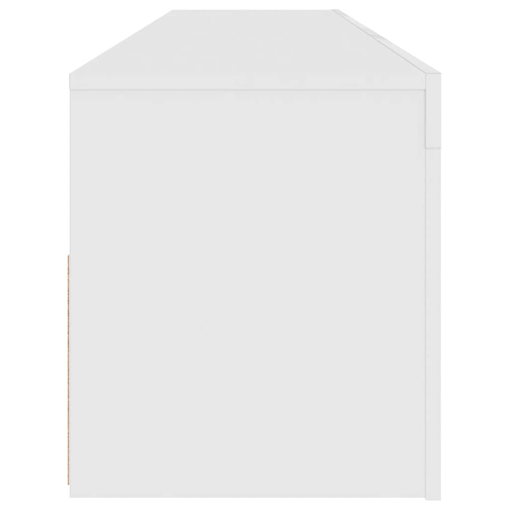 vidaXL Szafka pod TV z oświetleniem LED, biała, 120x35x40 cm