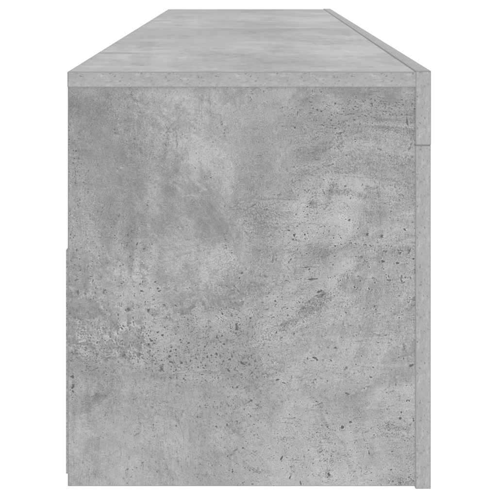 vidaXL Szafka pod TV z oświetleniem LED, szarość betonu, 120x35x40 cm