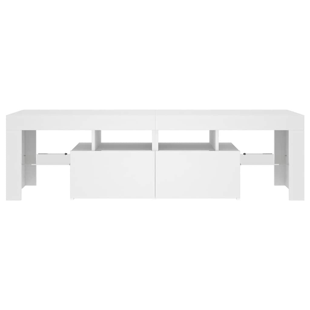 vidaXL Szafka pod TV z oświetleniem LED, biała, 140x36,5x40 cm