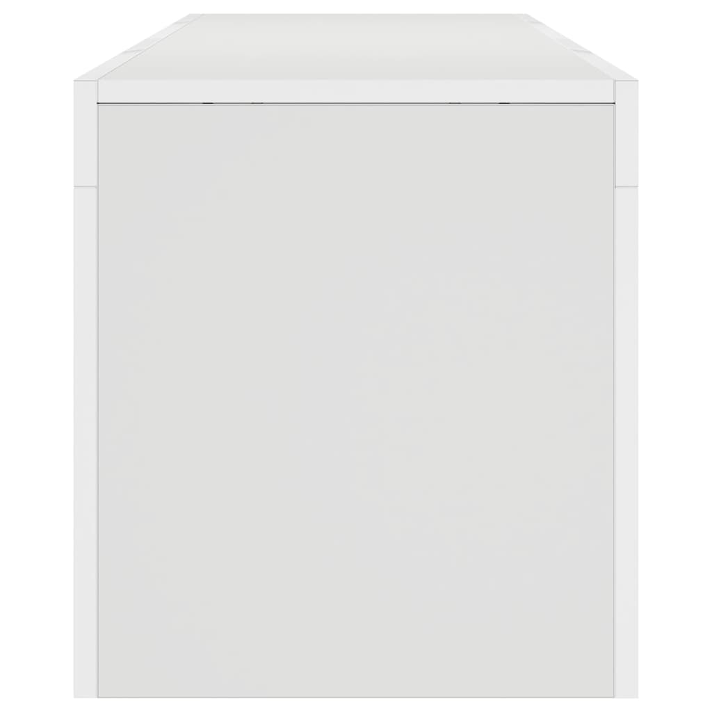 vidaXL Szafka pod TV z oświetleniem LED, biała, 140x36,5x40 cm