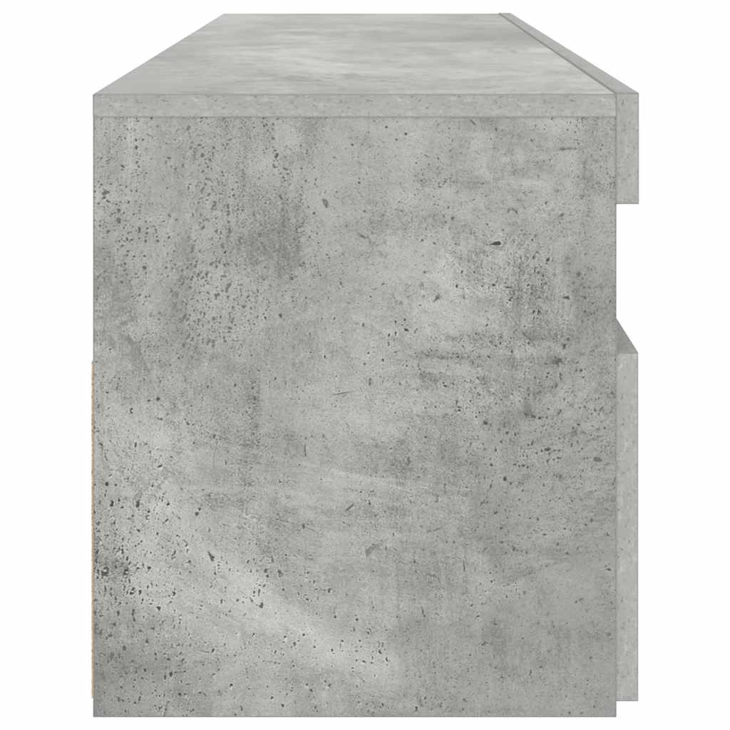 vidaXL Szafka pod TV z oświetleniem LED, szarość betonu, 90x35x40 cm