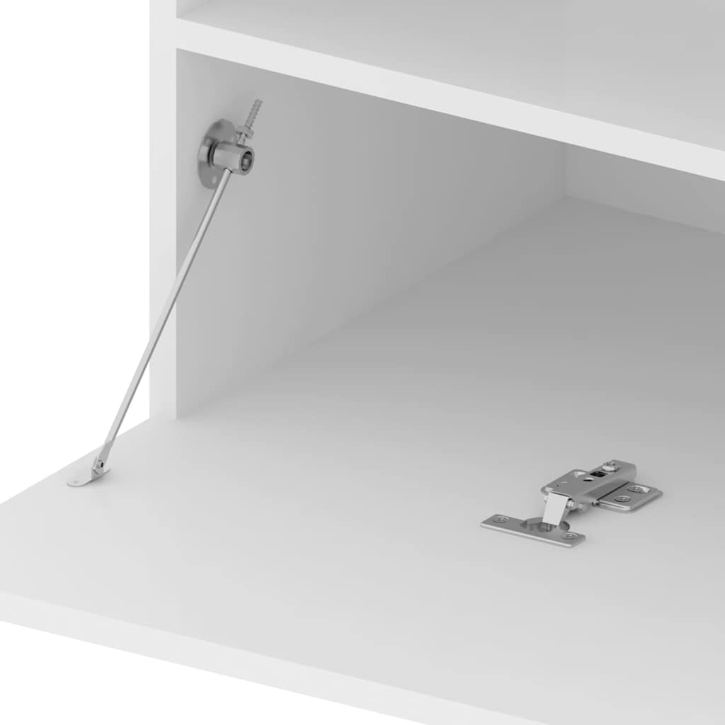 vidaXL Szafki pod TV z oświetleniem LED, 2 szt., białe, 75x35x40 cm