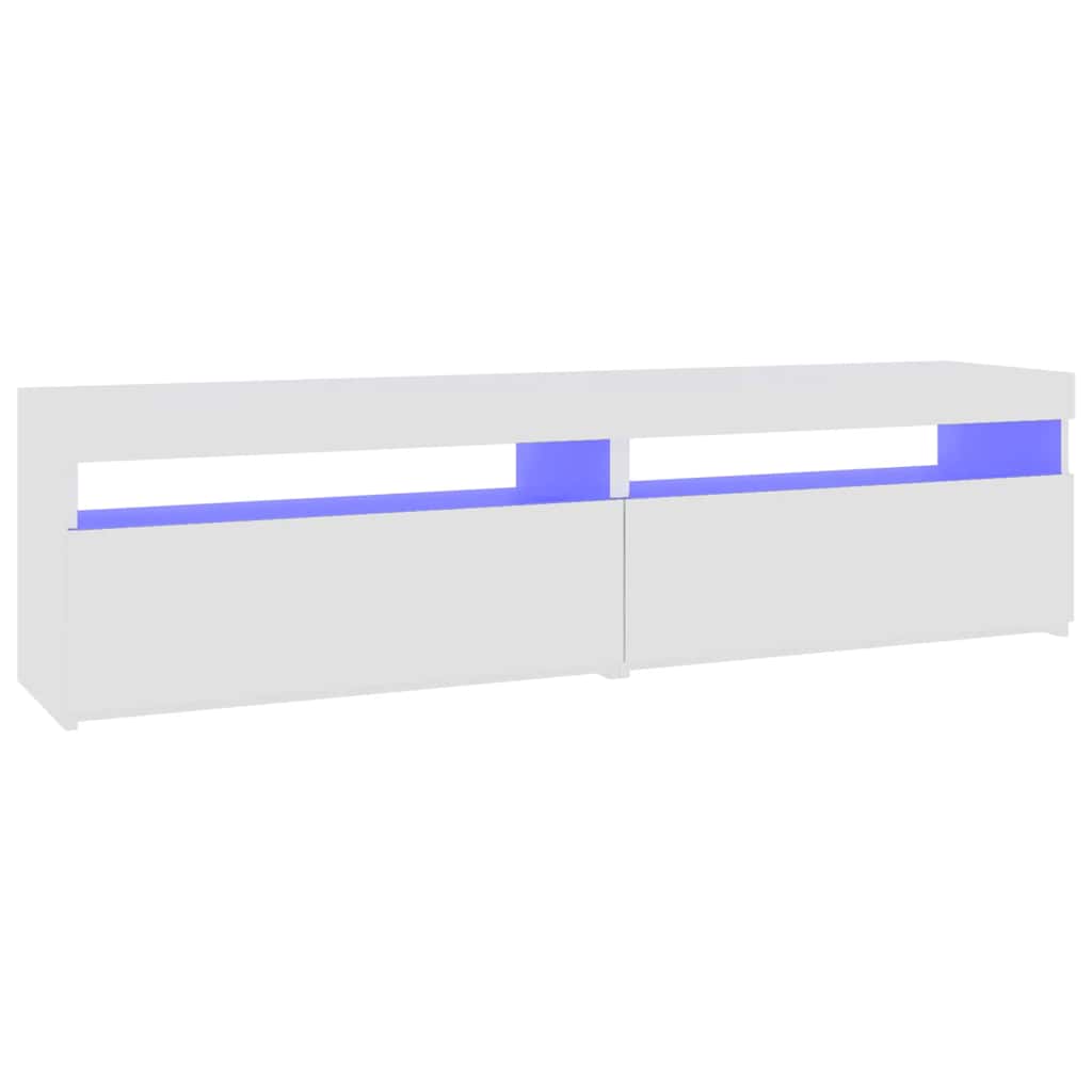 vidaXL Szafki pod TV z oświetleniem LED, 2 szt., białe, 75x35x40 cm