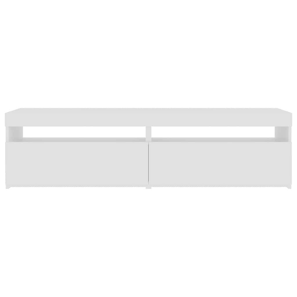 vidaXL Szafki pod TV z oświetleniem LED, 2 szt., białe, 75x35x40 cm