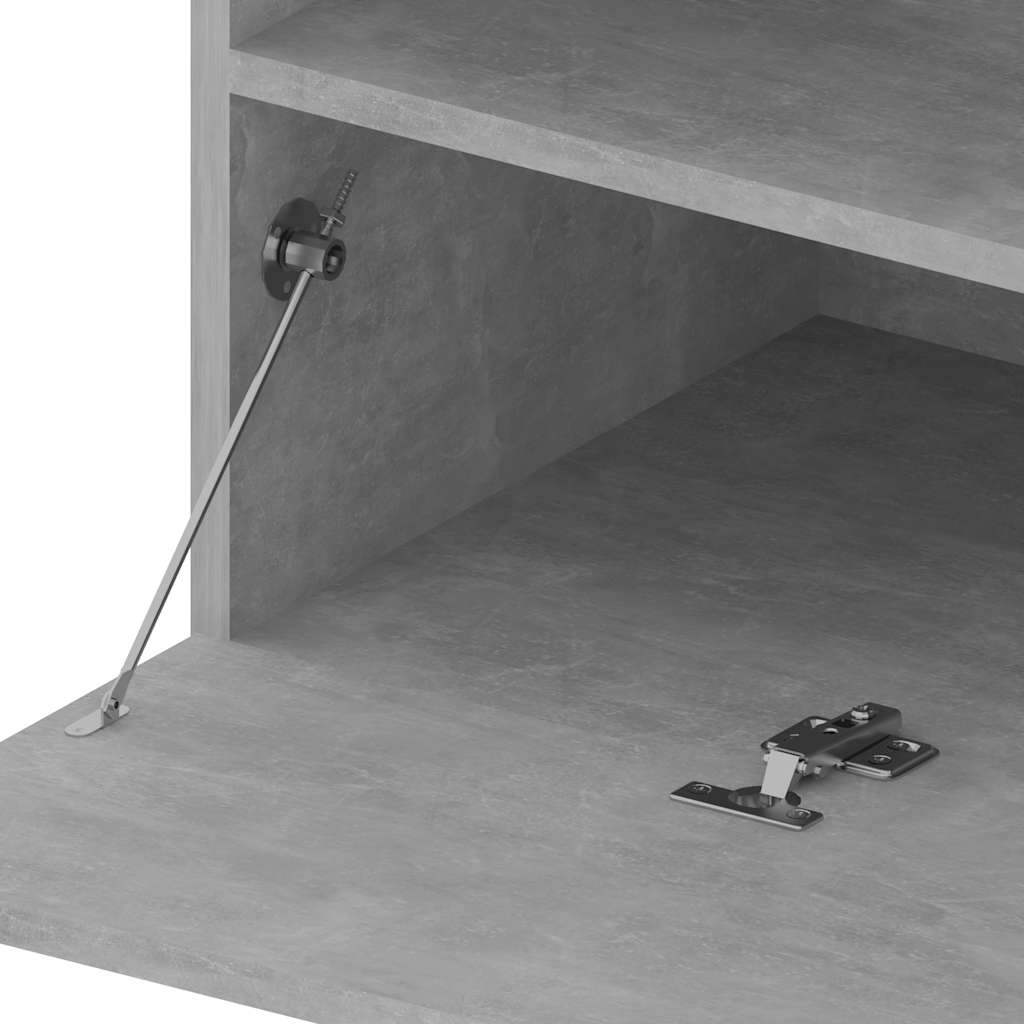vidaXL Szafki pod TV z LED, 2 szt., szarość betonu, 75x35x40 cm