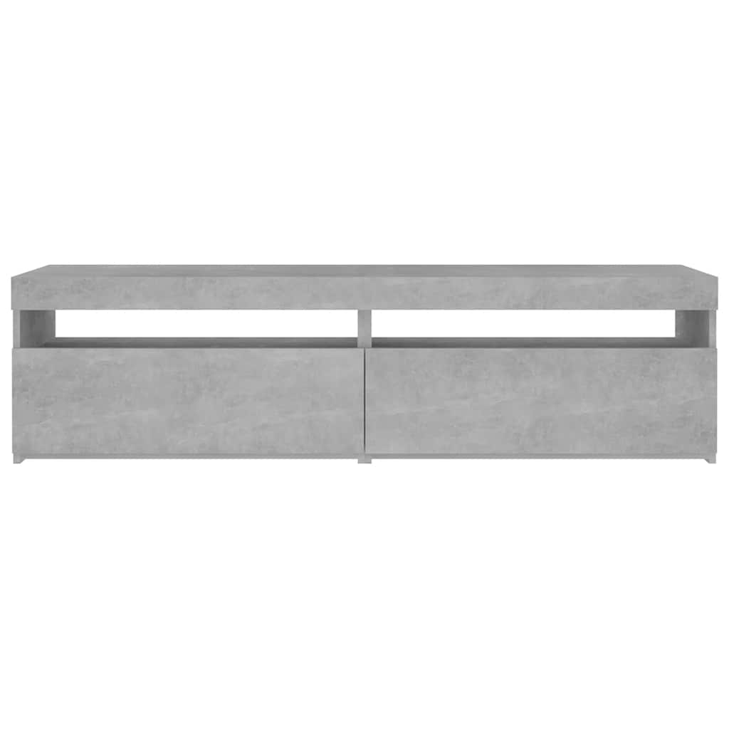 vidaXL Szafki pod TV z LED, 2 szt., szarość betonu, 75x35x40 cm