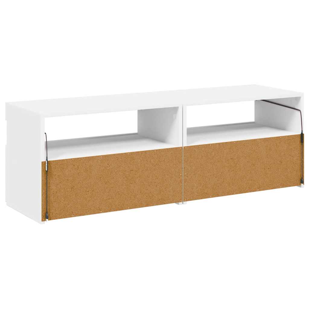 vidaXL Szafki TV z oświetleniem LED, 2 szt., białe, 60x35x40 cm
