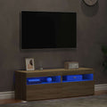 vidaXL Szafki TV z oświetleniem LED, 2 szt., dąb sonoma, 60x35x40 cm