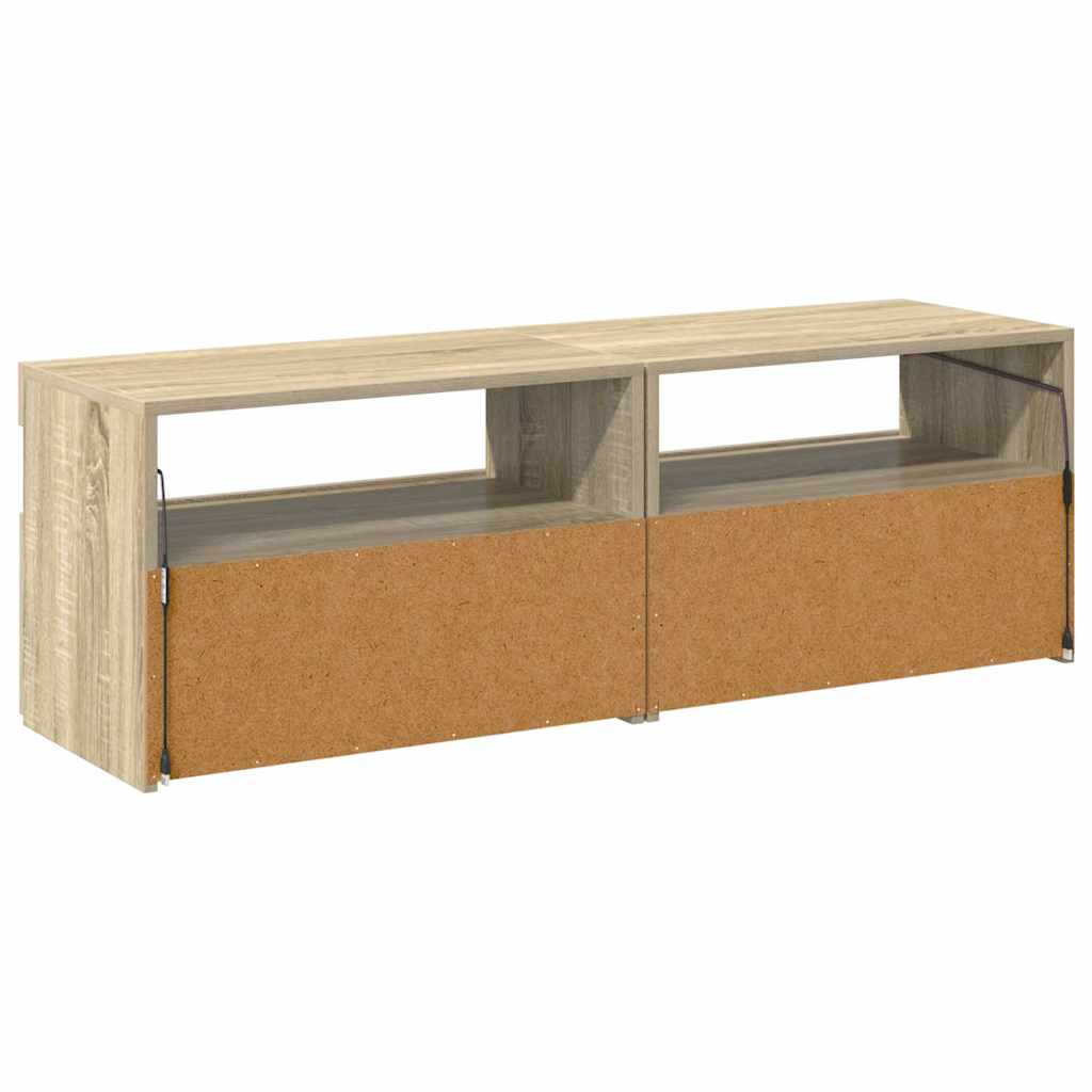 vidaXL Szafki TV z oświetleniem LED, 2 szt., dąb sonoma, 60x35x40 cm