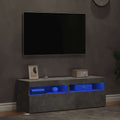 vidaXL Szafki TV z LED, 2 szt., szarość betonu, 60x35x40 cm