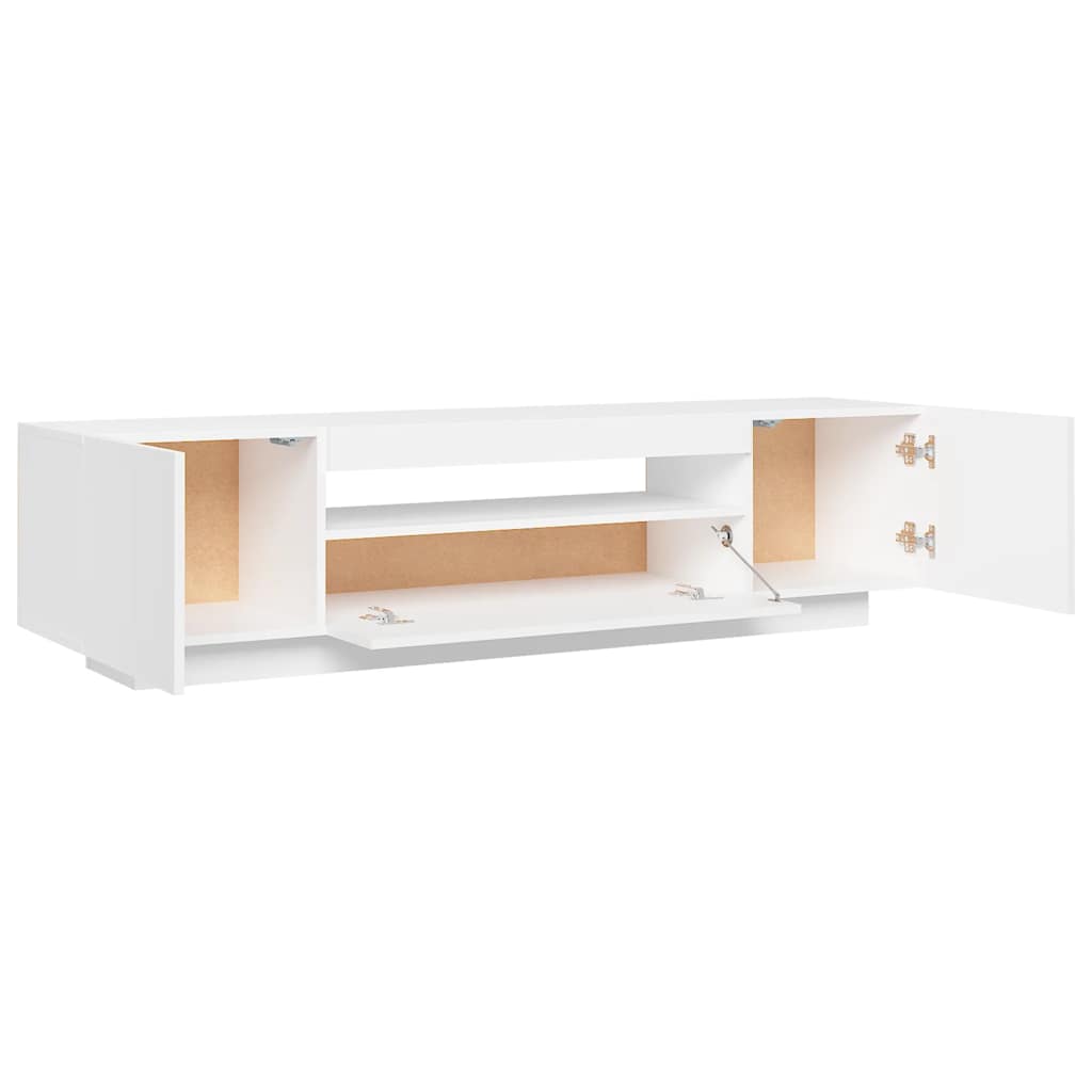 vidaXL Szafka TV z oświetleniem LED, biała, 160x35x40 cm