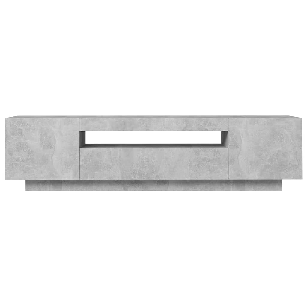 vidaXL Szafka TV z oświetleniem LED, szarość betonu, 160x35x40 cm
