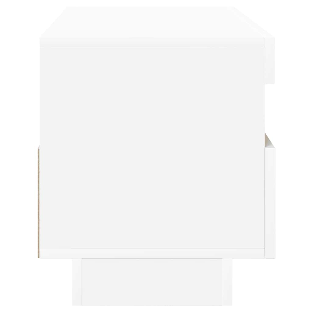 vidaXL Szafka pod TV z oświetleniem LED, biała, 100x35x40 cm