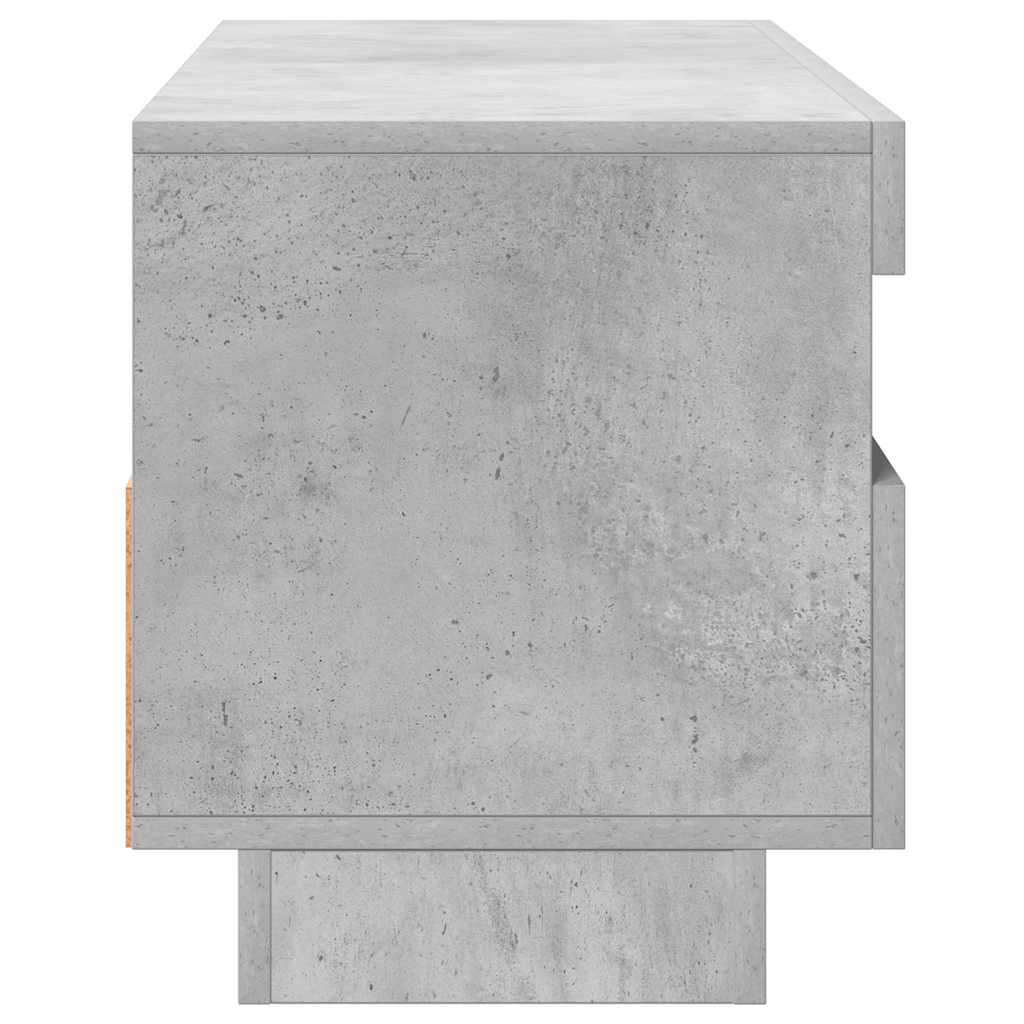 vidaXL Szafka pod TV z oświetleniem LED, szarość betonu, 100x35x40 cm