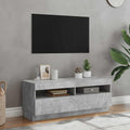 vidaXL Szafka pod TV z oświetleniem LED, szarość betonu, 100x35x40 cm