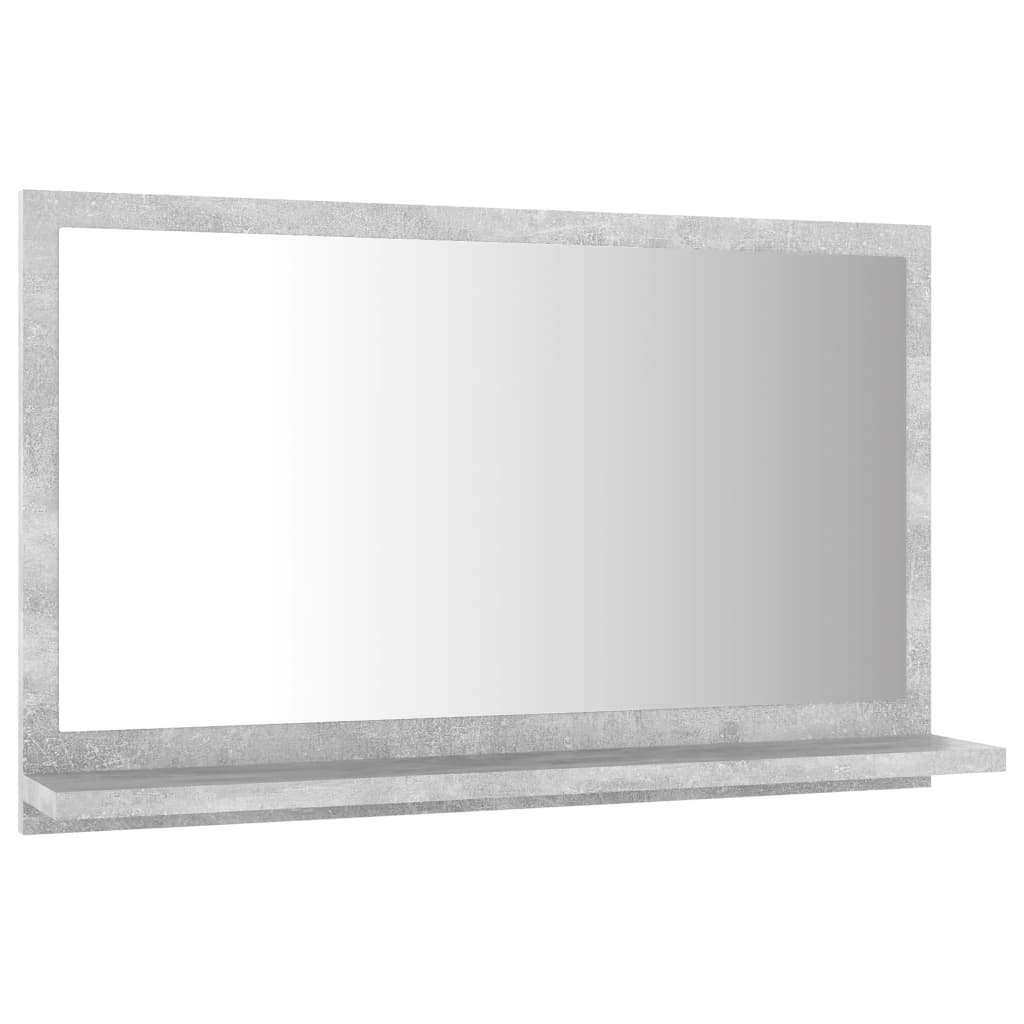 vidaXL Lustro łazienkowe, szarość betonu 60x10,5x37 cm