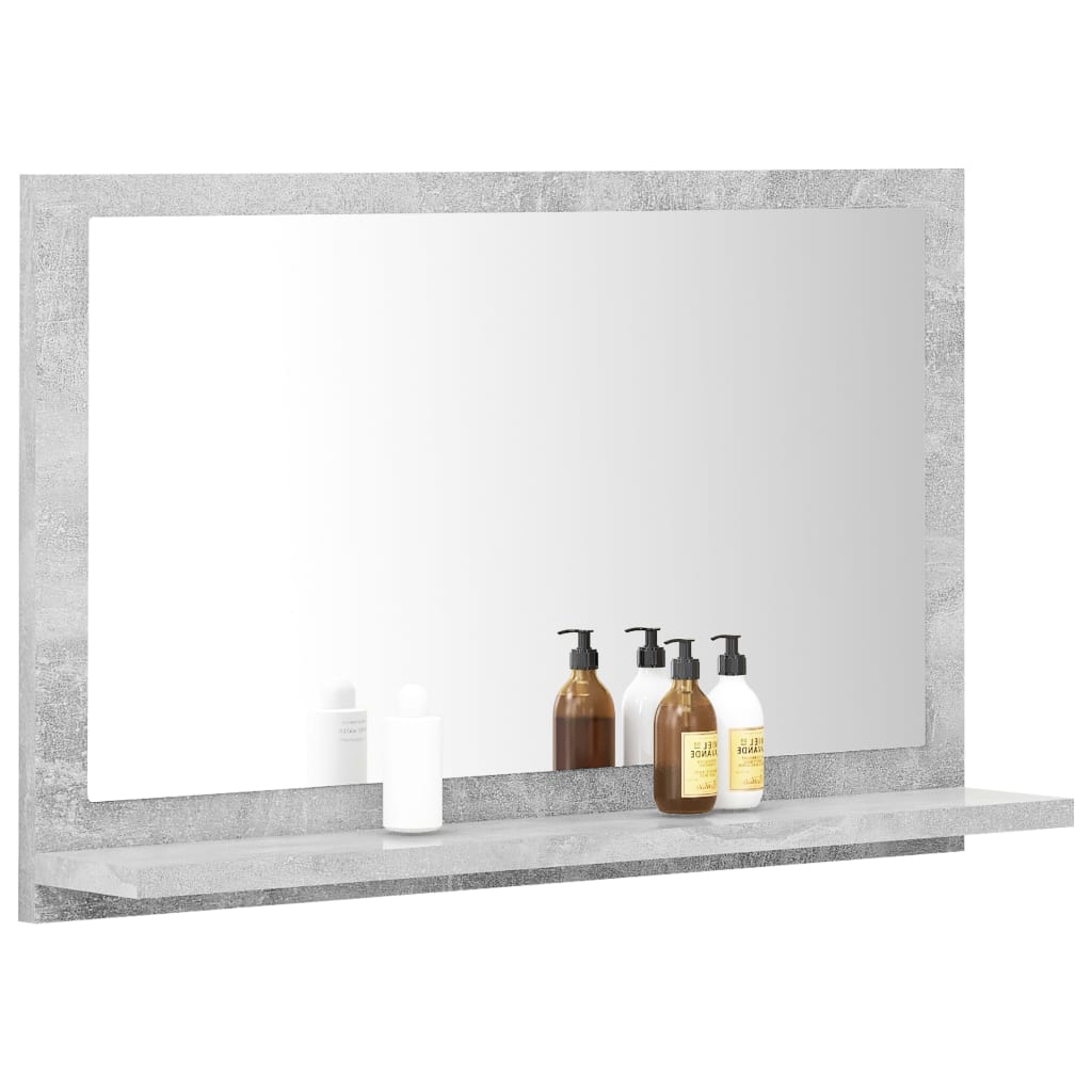 vidaXL Lustro łazienkowe, szarość betonu 60x10,5x37 cm