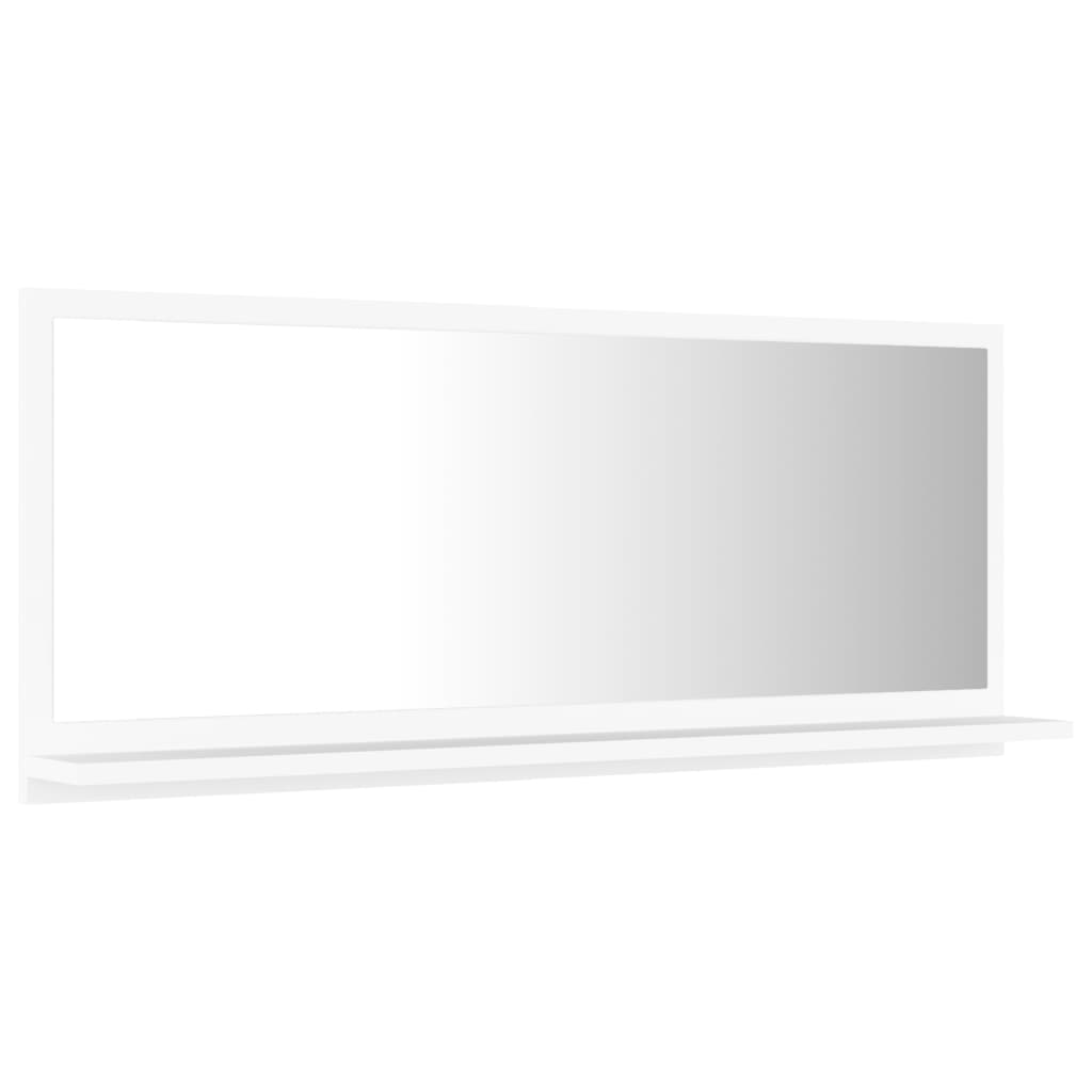 vidaXL Lustro łazienkowe, białe 90x10,5x37 cm, materiał drewnopochodny