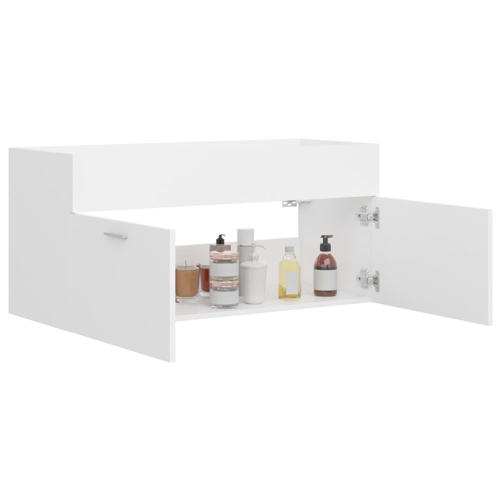 vidaXL Szafka pod umywalkę, biała, 100x38,5x46 cm