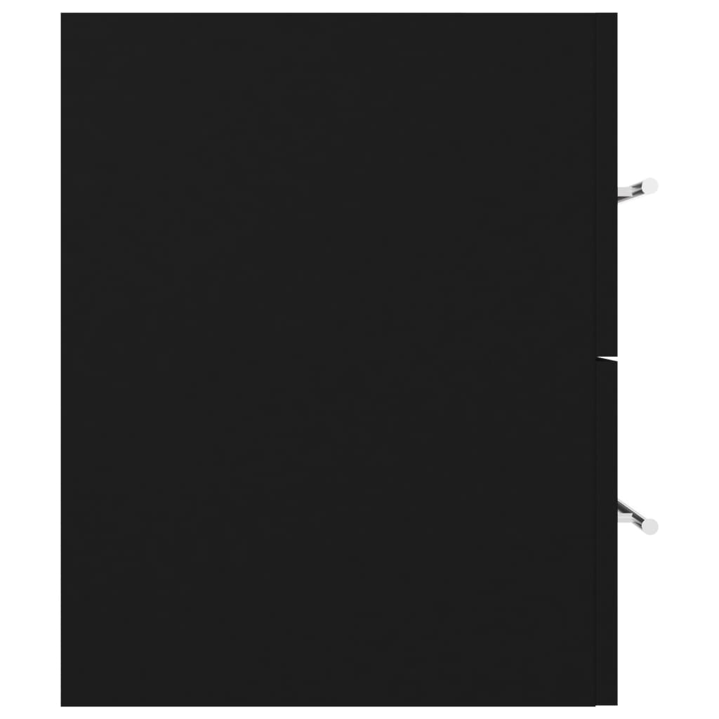 vidaXL Szafka pod umywalkę, czarna, 100x38,5x48 cm