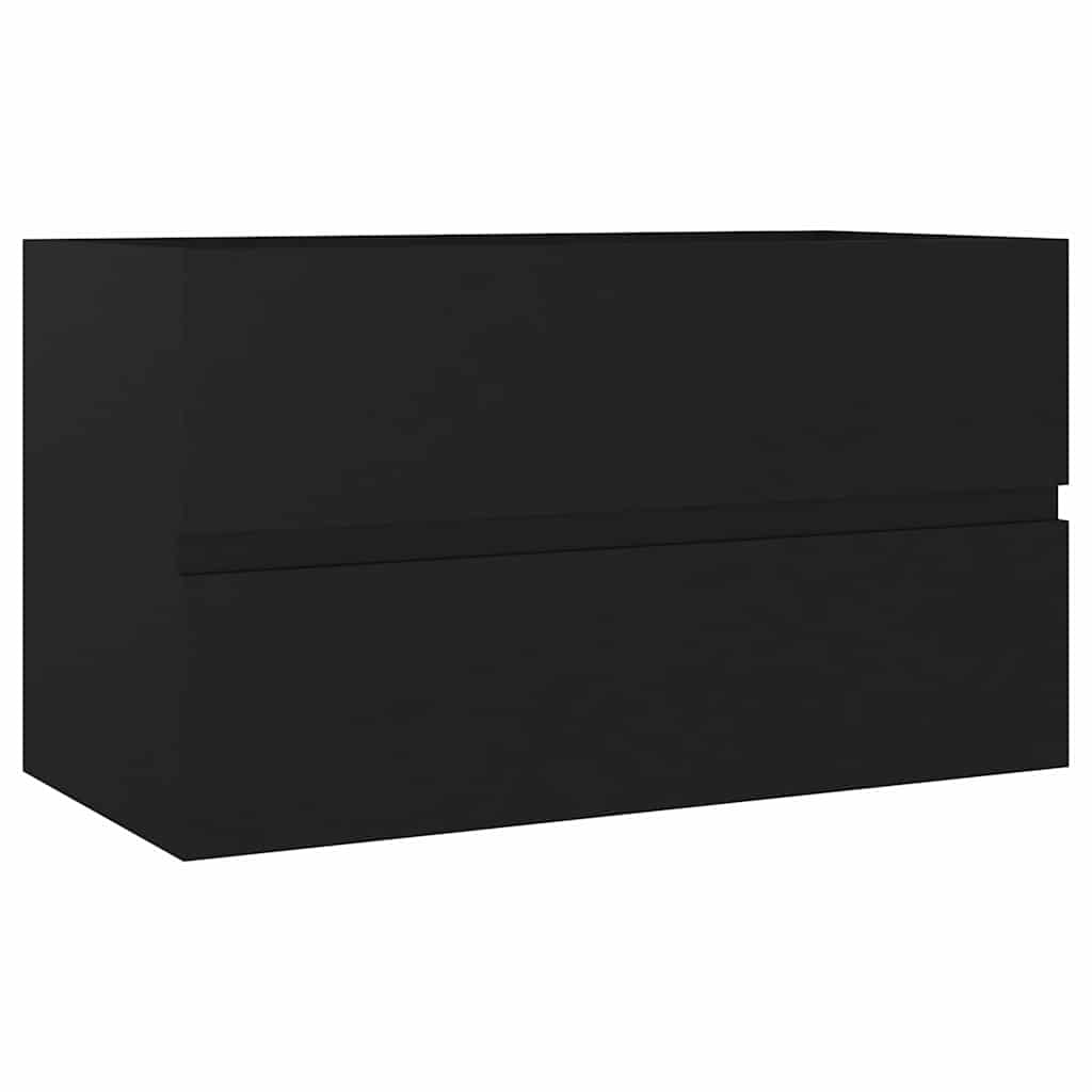vidaXL Szafka pod umywalkę, czarna, 80x38,5x45 cm