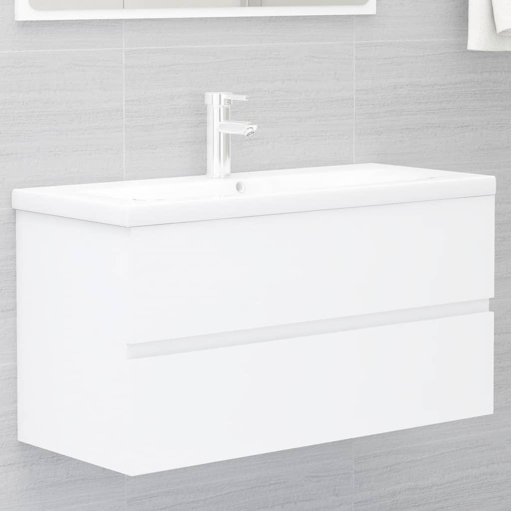 vidaXL Szafka pod umywalkę, biała, 90x38,5x45 cm