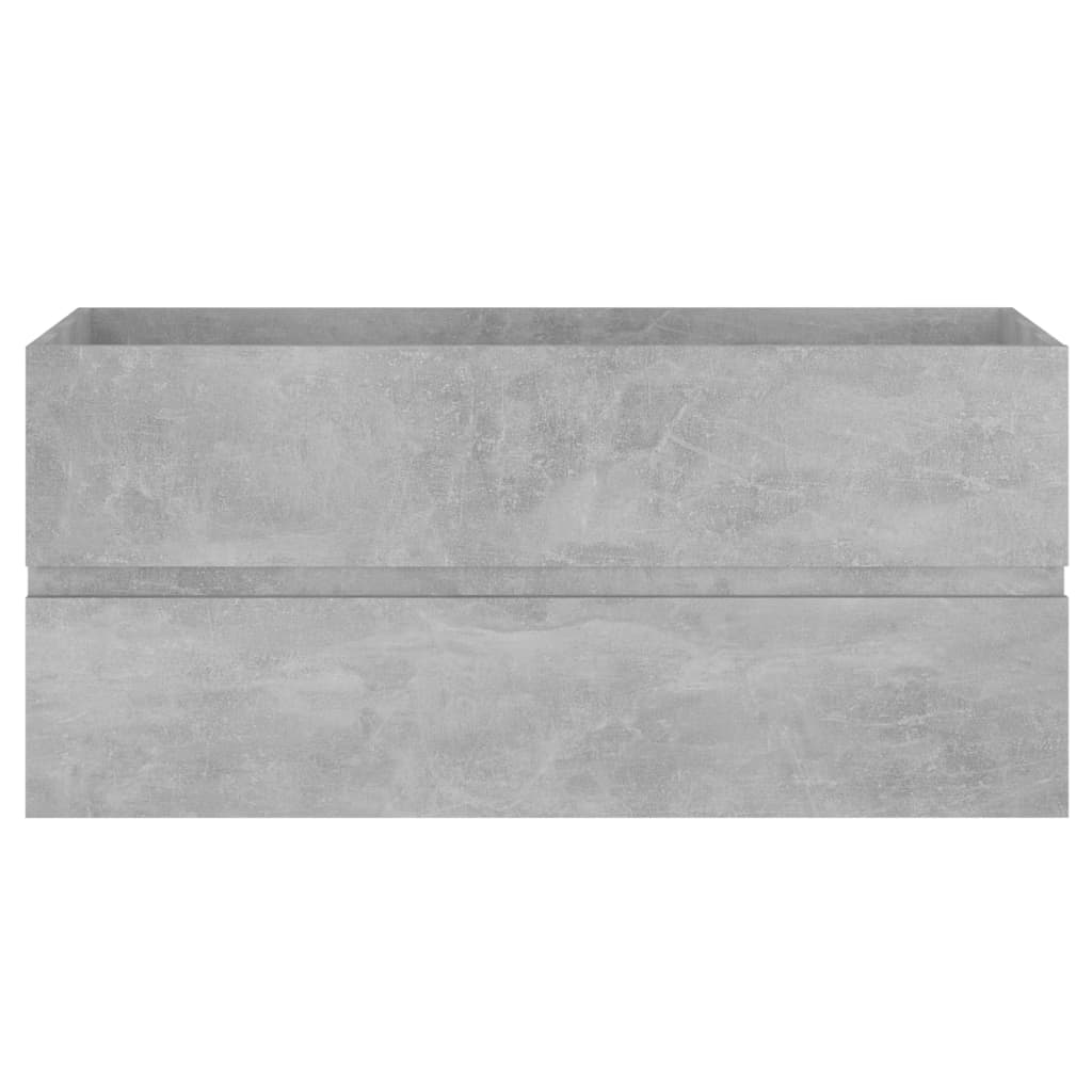 vidaXL Szafka pod umywalkę, szarość betonu, 100x38,5x45 cm