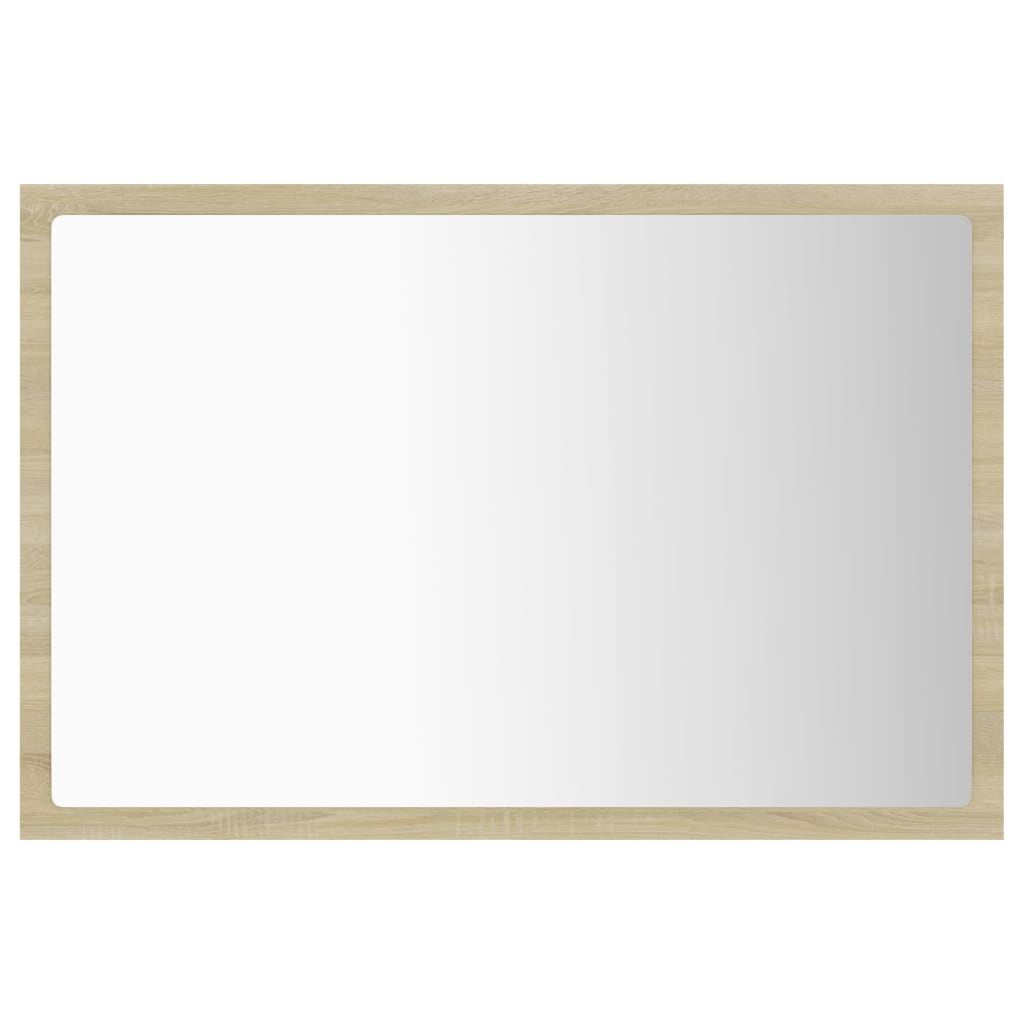vidaXL Lustro łazienkowe LED, kolor dąb sonoma, 60x8,5x37 cm, akryl