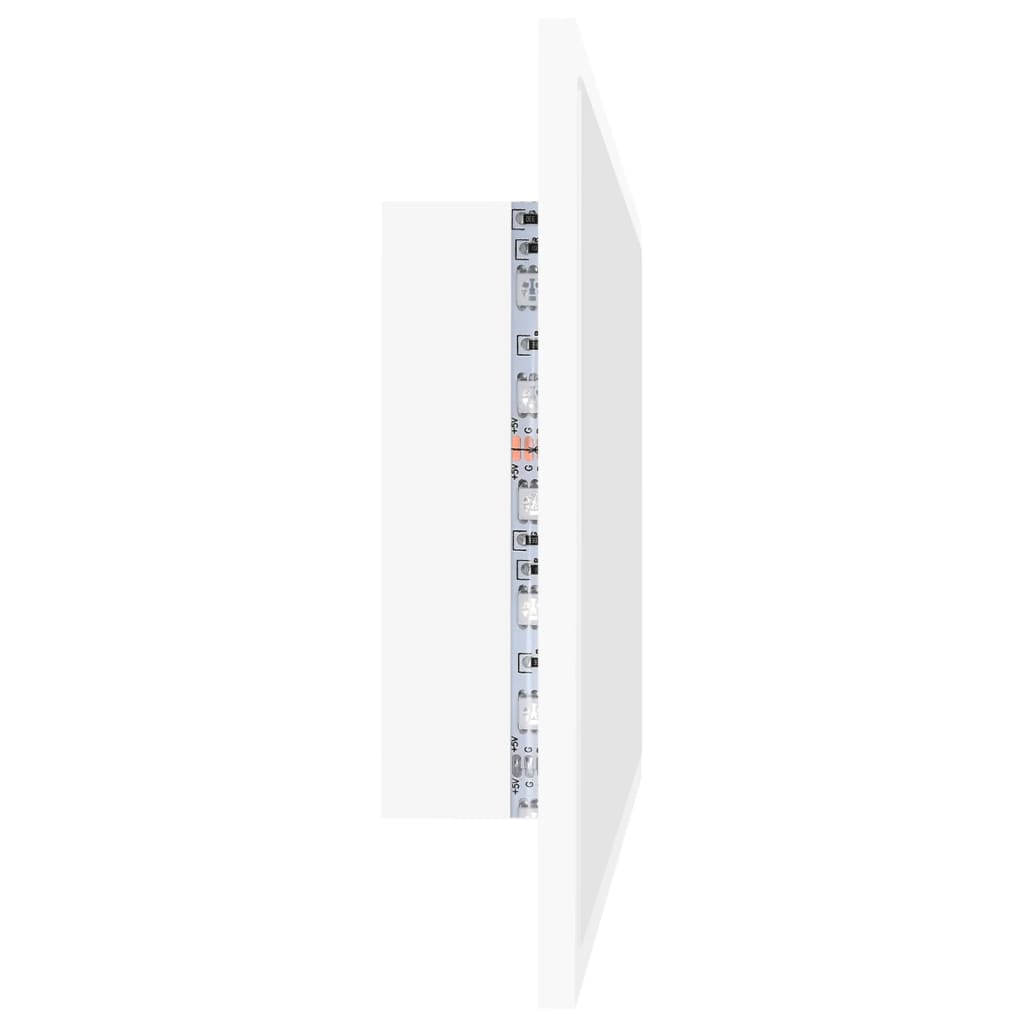 vidaXL Lustro łazienkowe z LED, białe, 80x8,5x37 cm, akryl