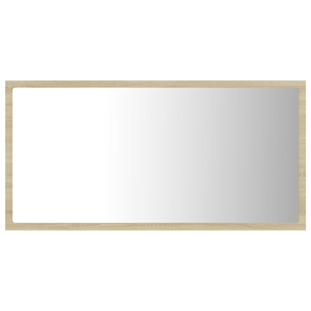 vidaXL Lustro łazienkowe LED, kolor dąb sonoma, 80x8,5x37 cm, akryl
